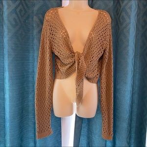 Sweet light brown cardigan!